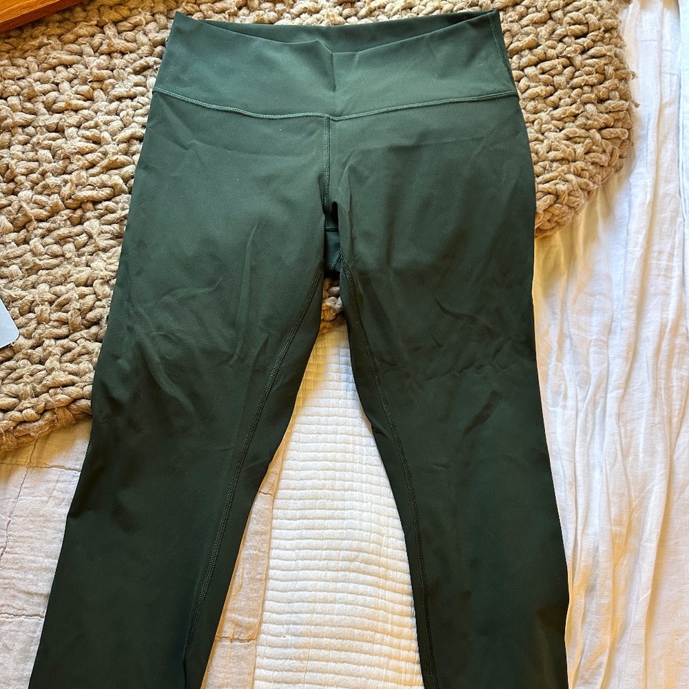 Lululemon Wunder Under High-Rise Crop 23" Leggings, Size 12, Rainforest Green